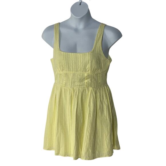Princess Polly Womens Size 8 Lorinda Lined Sleeveless Mini Day Dress Yellow Boho - Picture 2 of 13